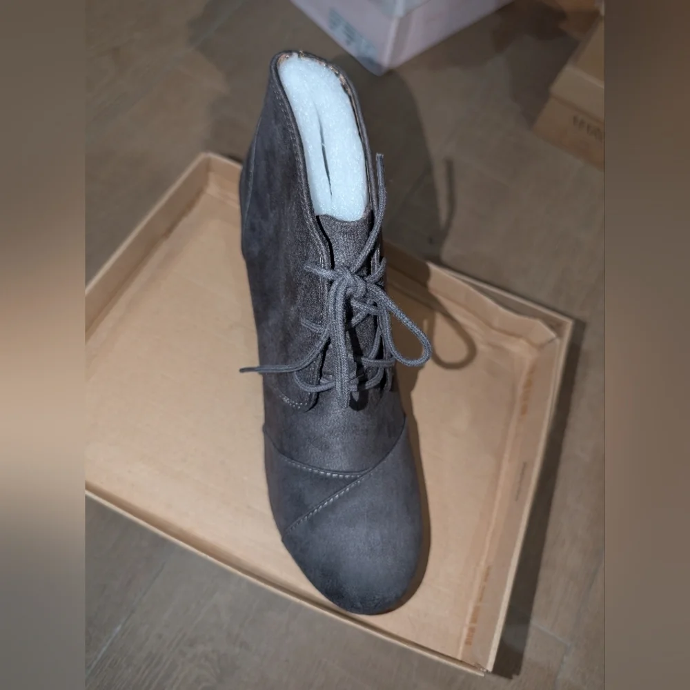 Marco Republic Wedge Charcoal Gray Boots / Bootie Size 11 - Picture 3 of 9